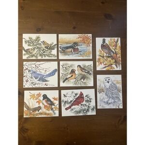 Bird Art Greeting Cards John Cornacchio Vintage 1999 Lot‎ of 8 Made in USA